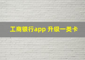 工商银行app 升级一类卡